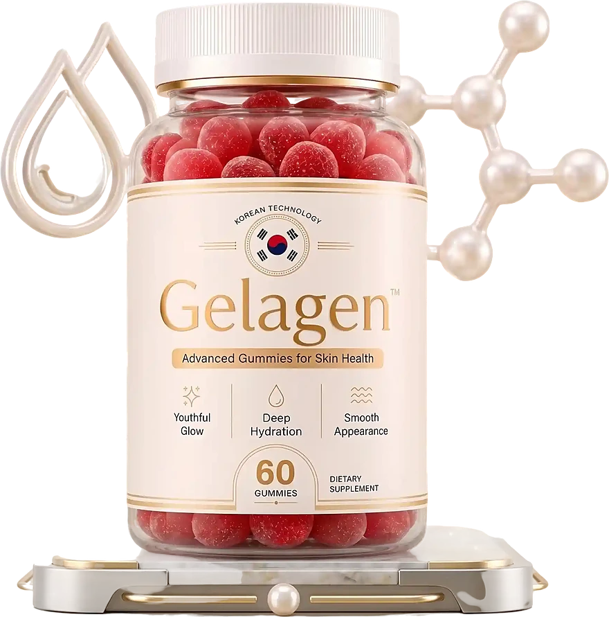 A jar of Gelagen, 60 gummies